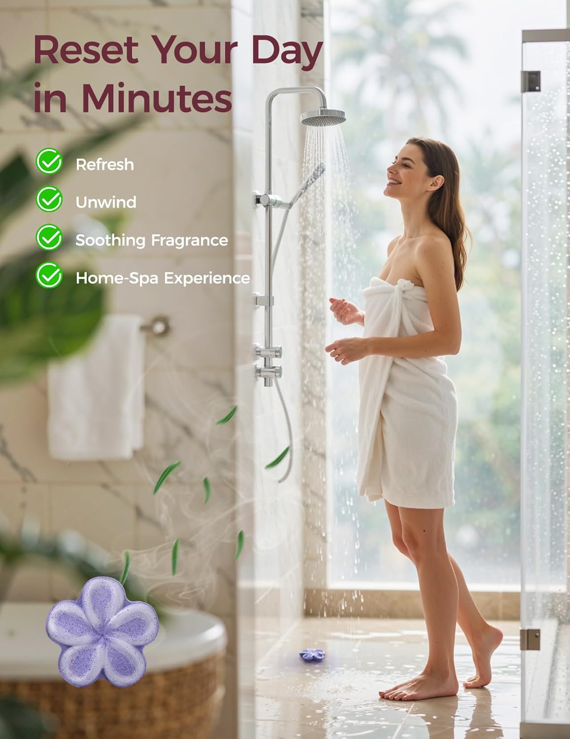 Momcozy Shower Steamers 14 Pack-7 Unique Shapes & Floral Scents, Long Lasting Fragrance, Gentle Formula, Perfect Travel & Gift Idea for Home Spa Relaxation