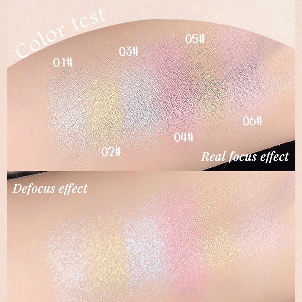 Champagne Rose Gold Shimmer Glitter Sparkling Monochrome Eyeshadow Palette,Metallic Single Eye Shadow for Older Women,Long Lasting Naturing-Looking Eye Makeup