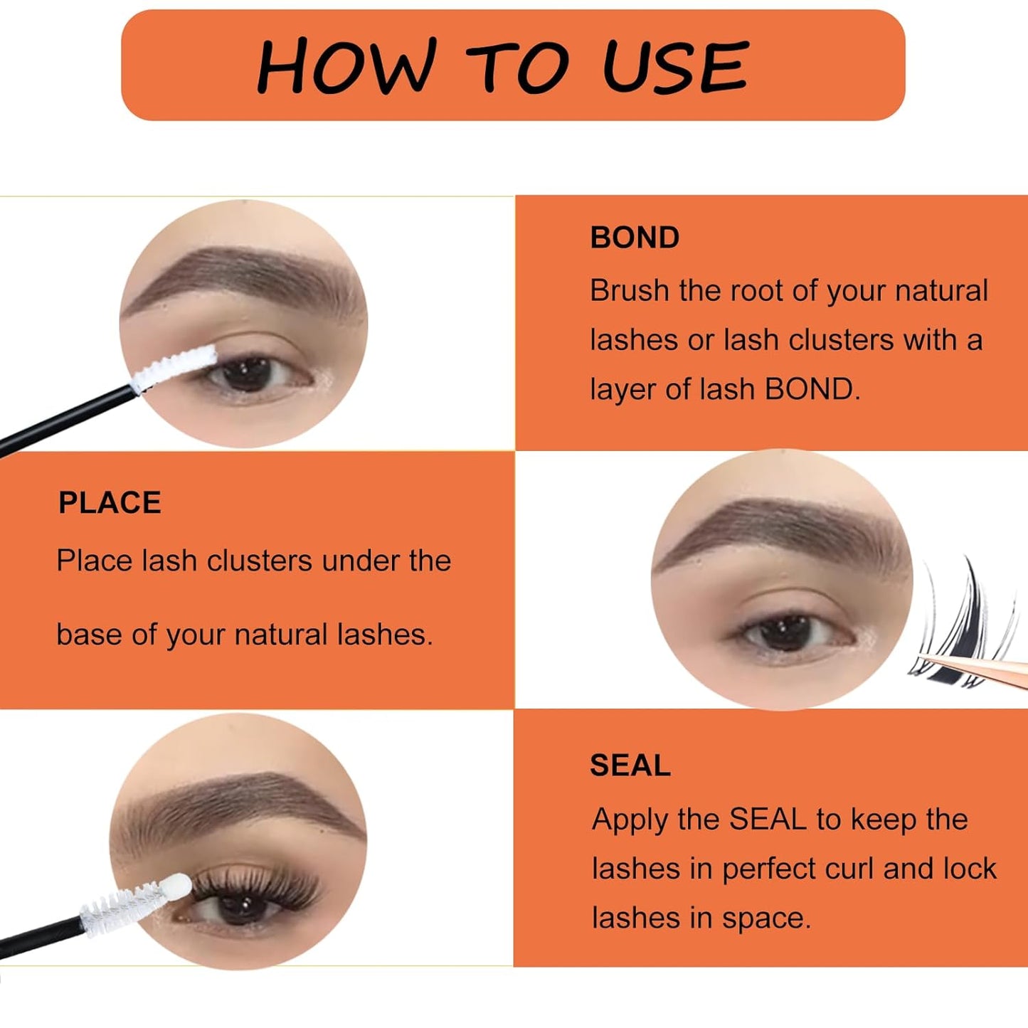 Lash Clusters Wispy Individual Lashes Fluffy Eyelash Clusters Spiky Wet-Look Cluster Eyelash Extensions Natural Cluster Lashes Ultra-Thin Band (Fairy/Magic-0.07D-Mix8-14)