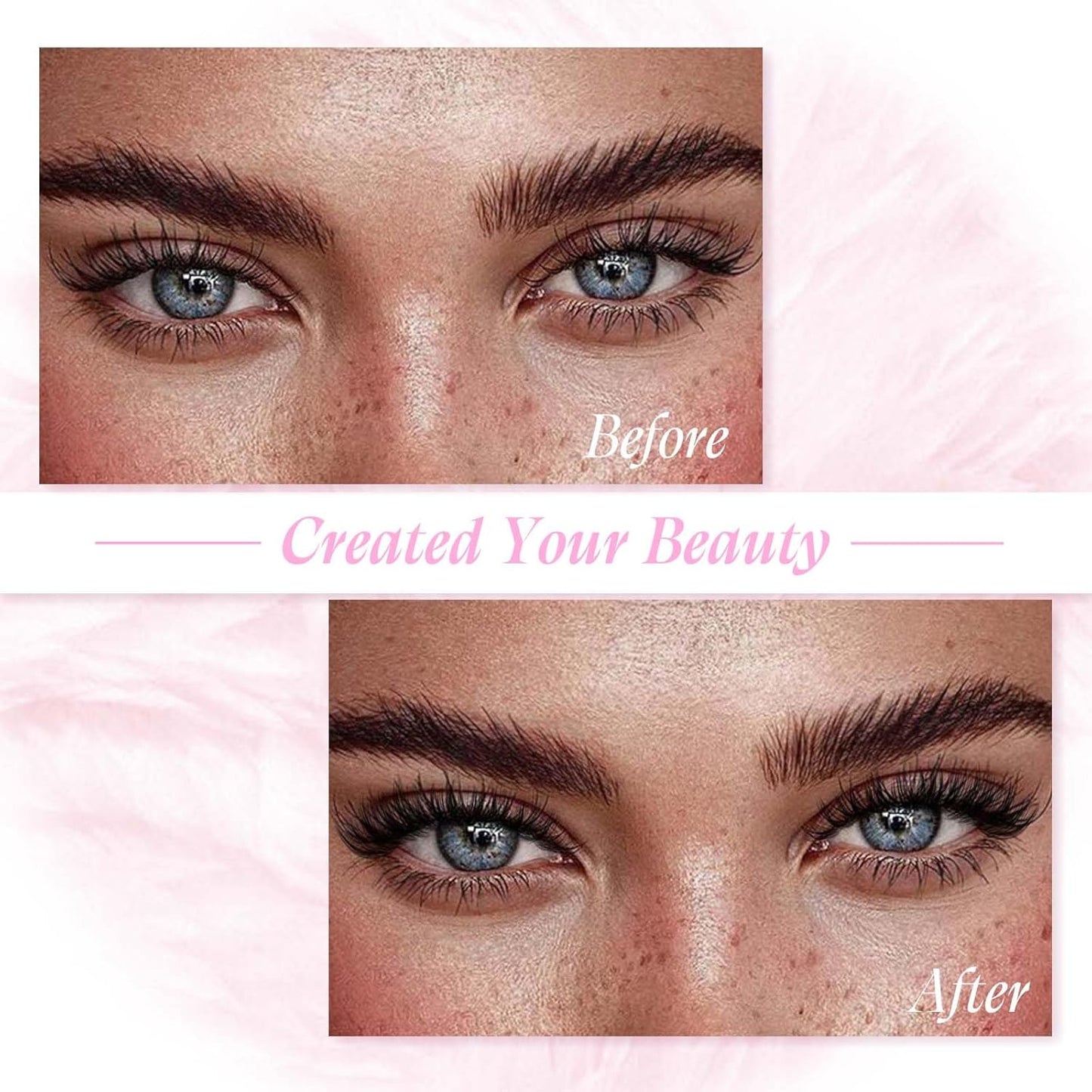 Individual Cluster Lashes Extensions 40D 0.07 D Curl 15-20mm Mixed Trays Extensions 240Pcs Individual Cluster Lashes DIY Eyelash Extensions at Home (40D-0.07D,15-20mm)