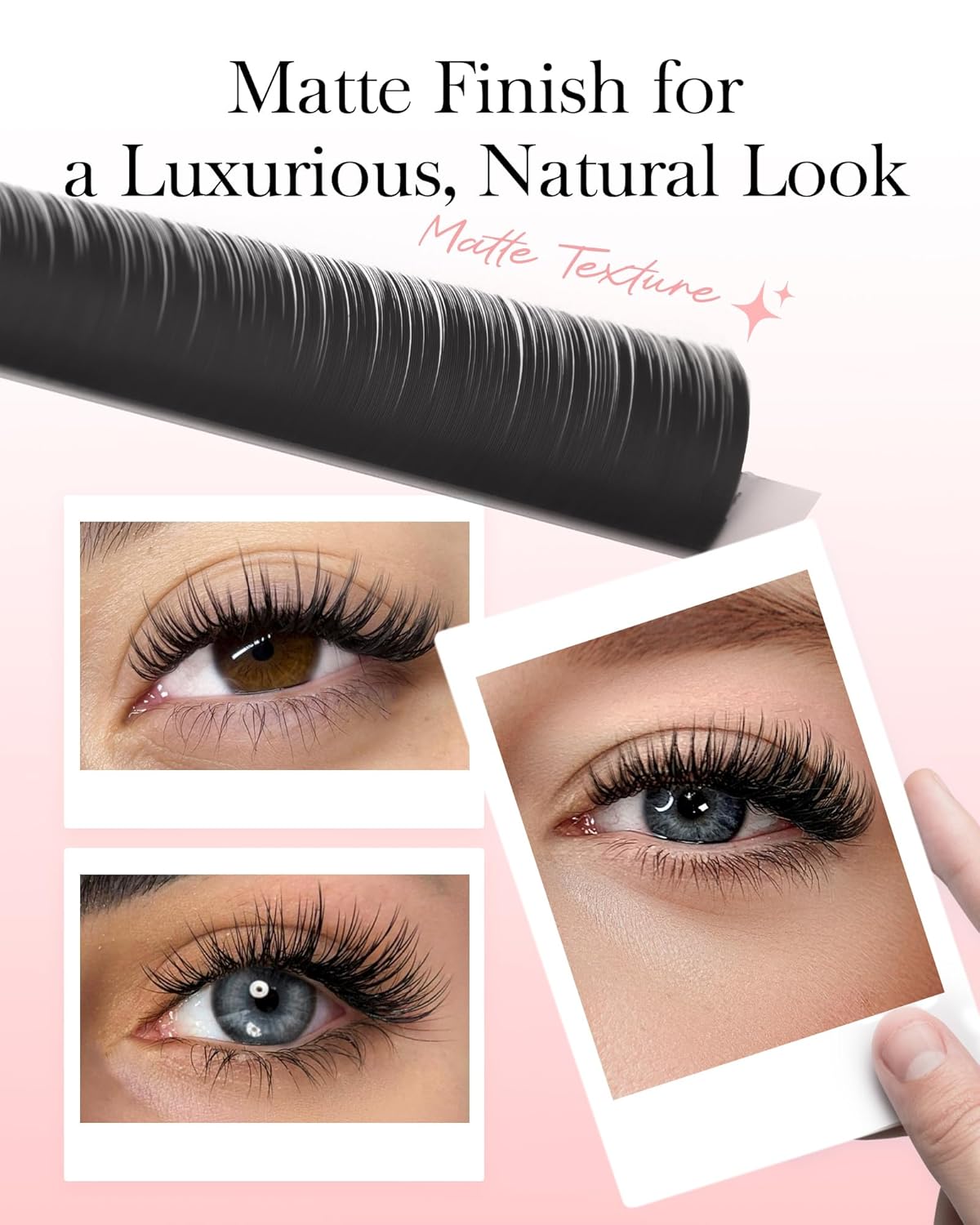 BEYELIAN Ellipse Flat Lash Extension 16 Rows 0.15 C Curl 13mm Single Length Tray Flat Eyelash Extension Matte Black Classic Lash Extensions Professional Supplies