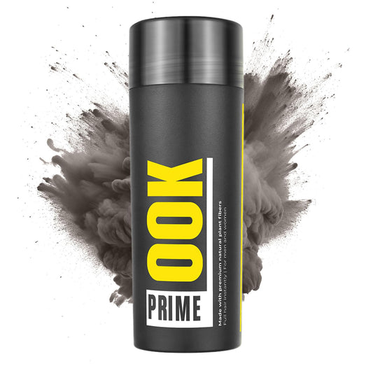 PrimeLook Hair Building Fibers, Luxurious Building Fibers for Thinning Hair, Superior Formula for Men & Women, Instant Volume, Matches Colors (27.5g, Grey)