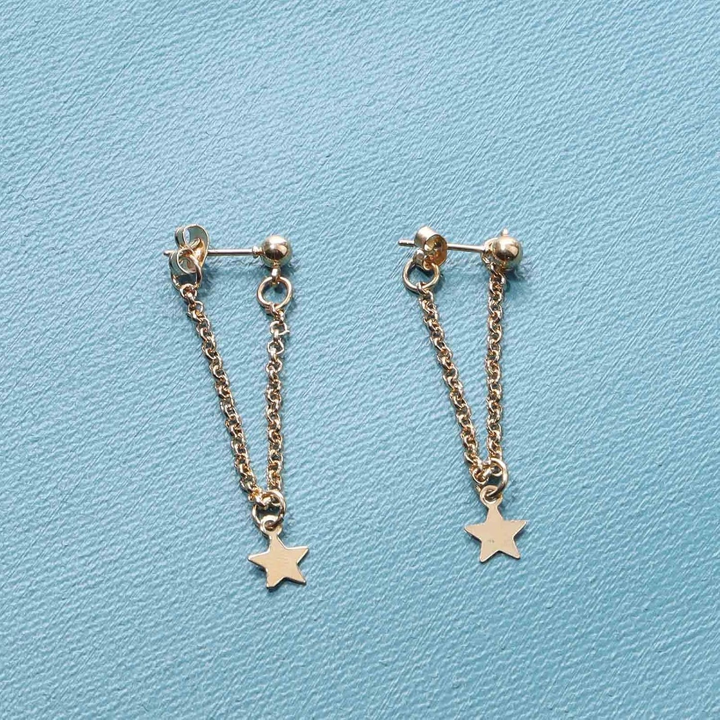 Boho Star Chain Earrings Gold Star Drop Dangle Earrings Drop Chain Star Studs Earrings Personlized Ear Threaders Earrings Jewelry for Women