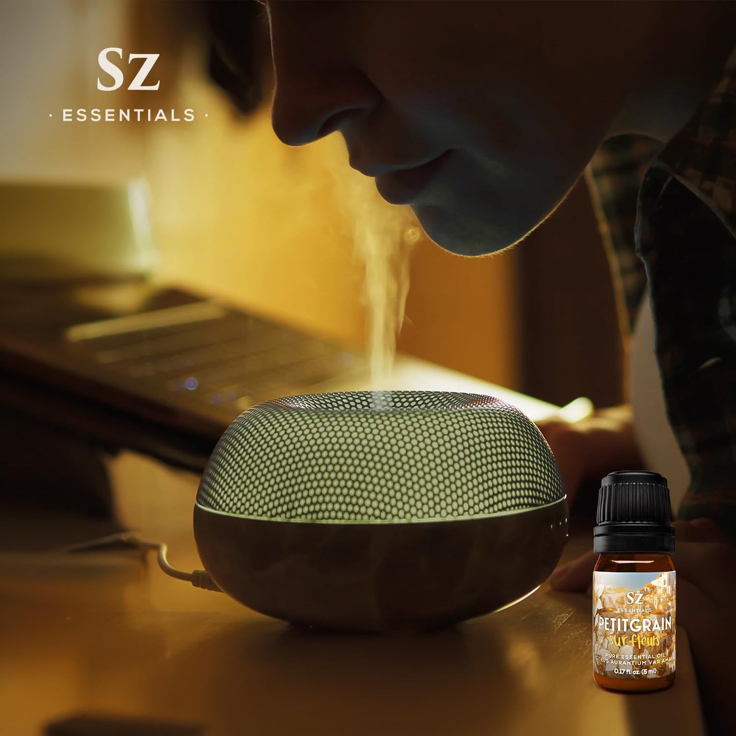 Petitgrain Sur Fleurs Essential Oil - 100% Pure and Undiluted - Extracted from Neroli-Bitter Orange Tree - Citrusy & Woody Scent with Fresh Neroli Floral Overtones - Therapeutic Grade