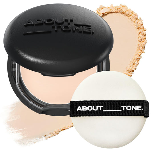 Blur Powder Pact 0.32oz - Pressed Powder Compact with Mirror and Puff Makeup Setting Finishing Blurring Natural Translucent Lightweight Face Sebum Oil Control Vegan Formula (03 NATURAL)