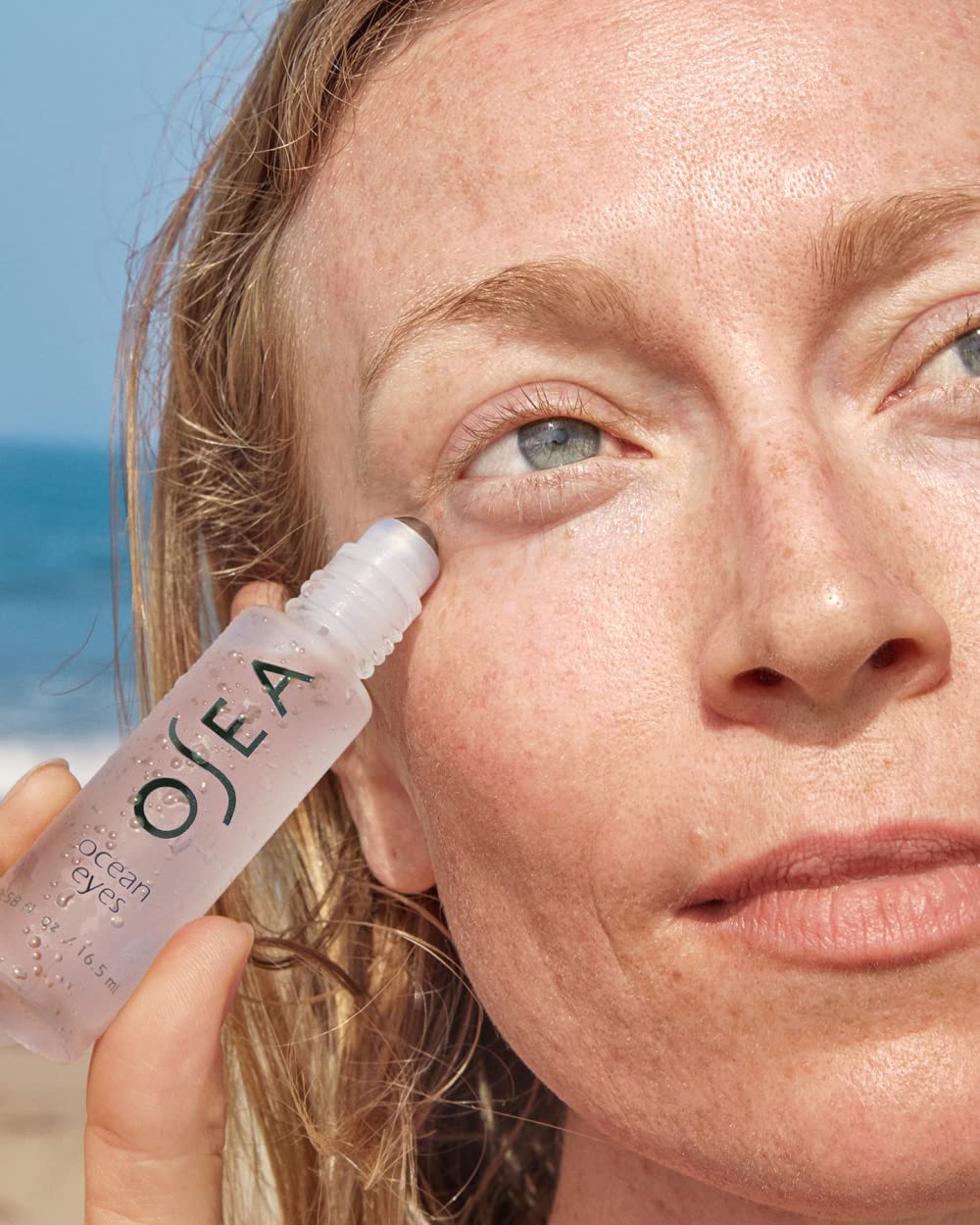 OSEA Ocean Eyes Age-Defying Eye Serum - For Dark Circles, Puffiness - Cooling Roller Ball Applicator - Hyaluronic Acid, Peptides - Clean Skincare - Vegan & Cruelty-Free Anti-Aging Under Eye Treatment