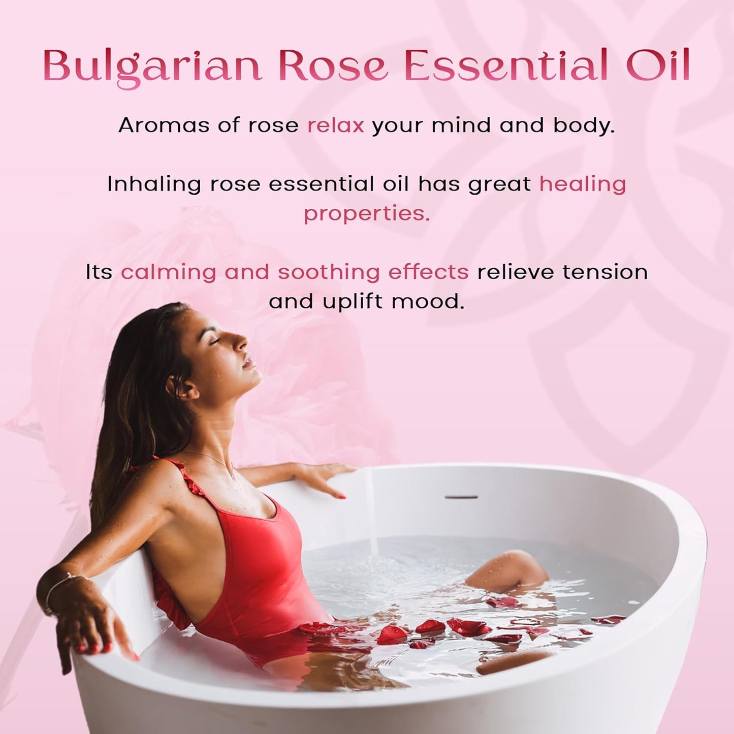 SAFA Rosé Organic Rose Oil Perfume Roller | Bulgarian Damask & Indian Rose Petals | 10 mL Long Lasting Perfume Oil for Women & Men | Non-Toxic, Alcohol-Free & Travel Friendly