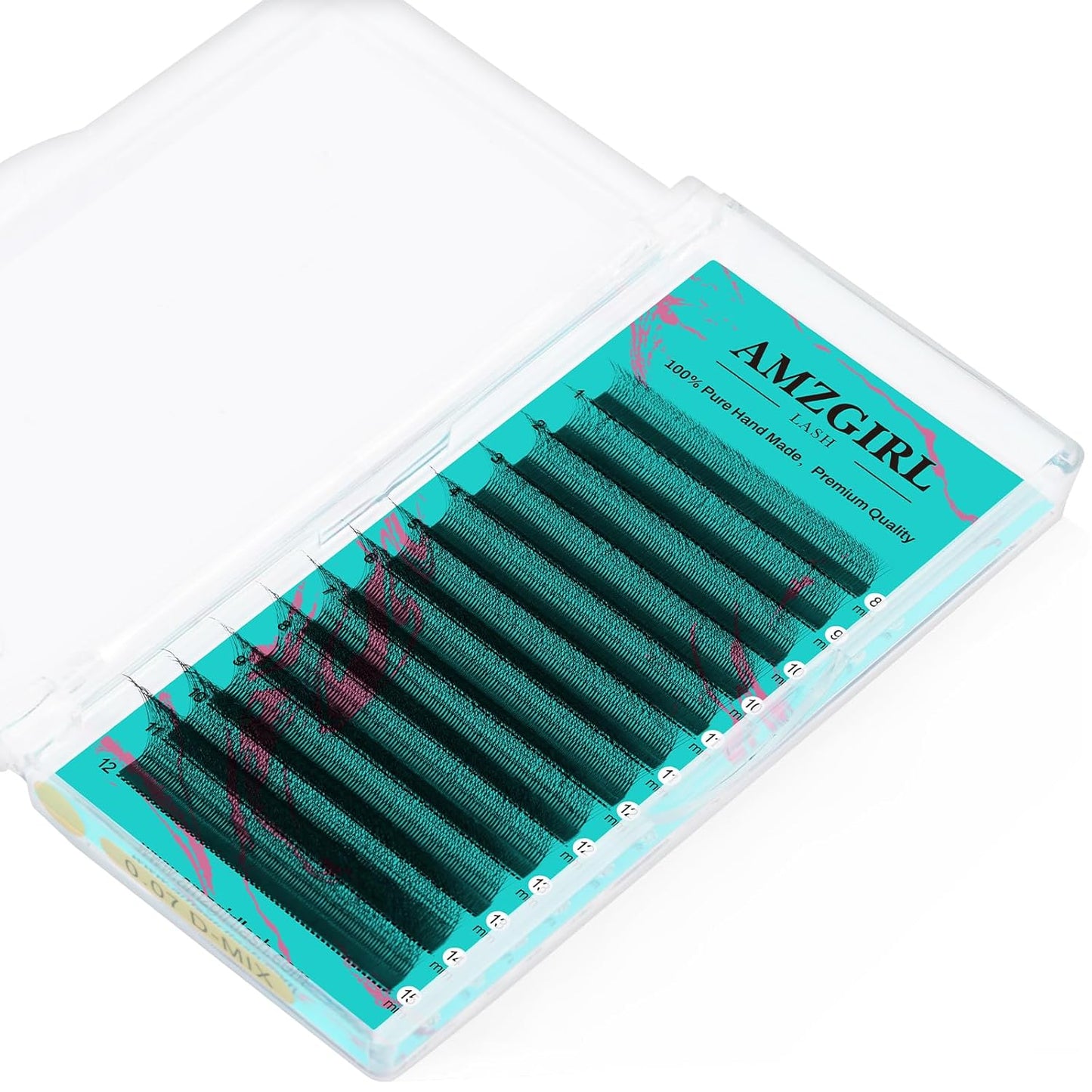 Eyelash Extensions 5DW C Curl,Lash Extensions Mixed Tray Supplies Individual Lashes Premium Classic Lash Soft Matte Dark Professional Eyelashes Extension(8-15mm)