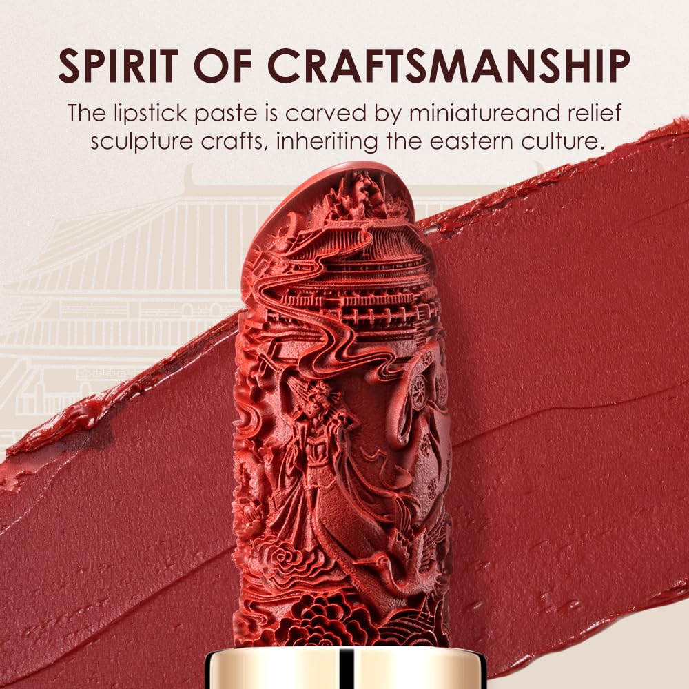 Catkin Moist Lipstick Hydrating High Impact Color Infused with Vitamin E and Avocado Oil Smooth Soft Texture Long Lasting Red Glow Finish 2pcs 06