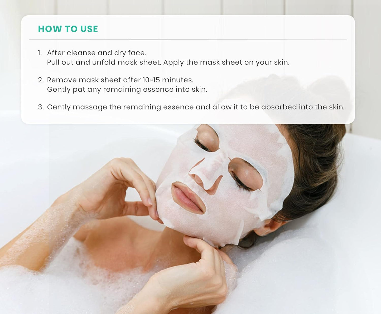 Veraclara] Facial Mask Sheet | Korean Skincare | Lighten, Moisturize, Firming Skin | Diminish Dark Spot & Circles (16PRIMECOMBE)