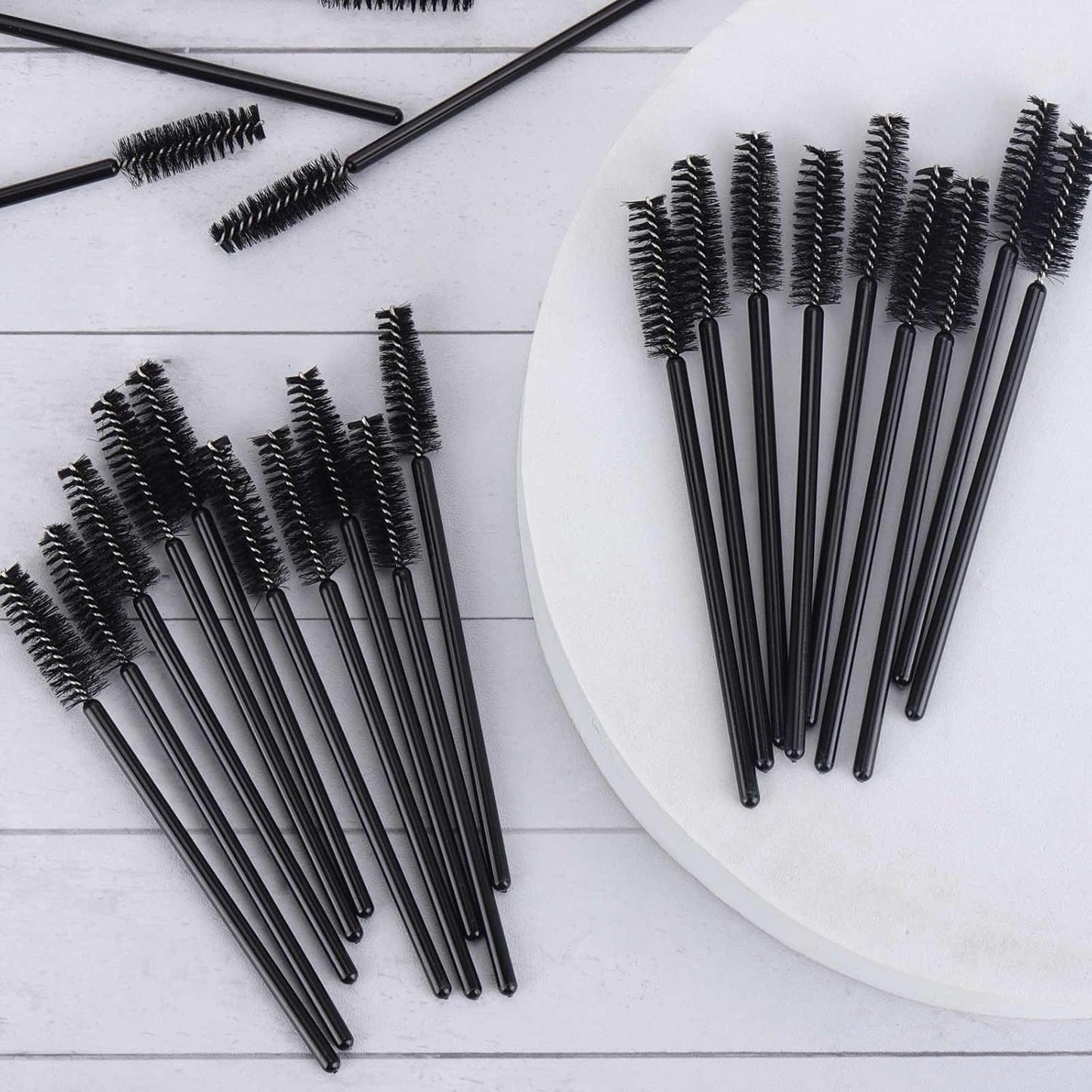 1000 Disposable Mascara Wands Eyelash Brushes Spoolies for Eyebrow Eye Lash Extension Black