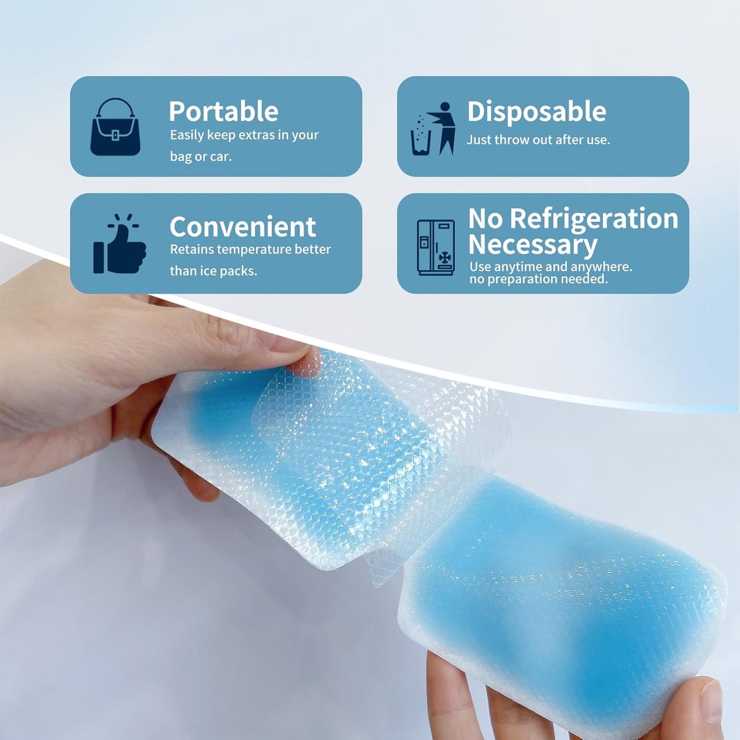 Disposable Instant Cooling Gel Eye Masks, Soothing Relief for Tired Eyes & Cooling Sensation, Eye Patches for Puffy Eyes,30 Packs