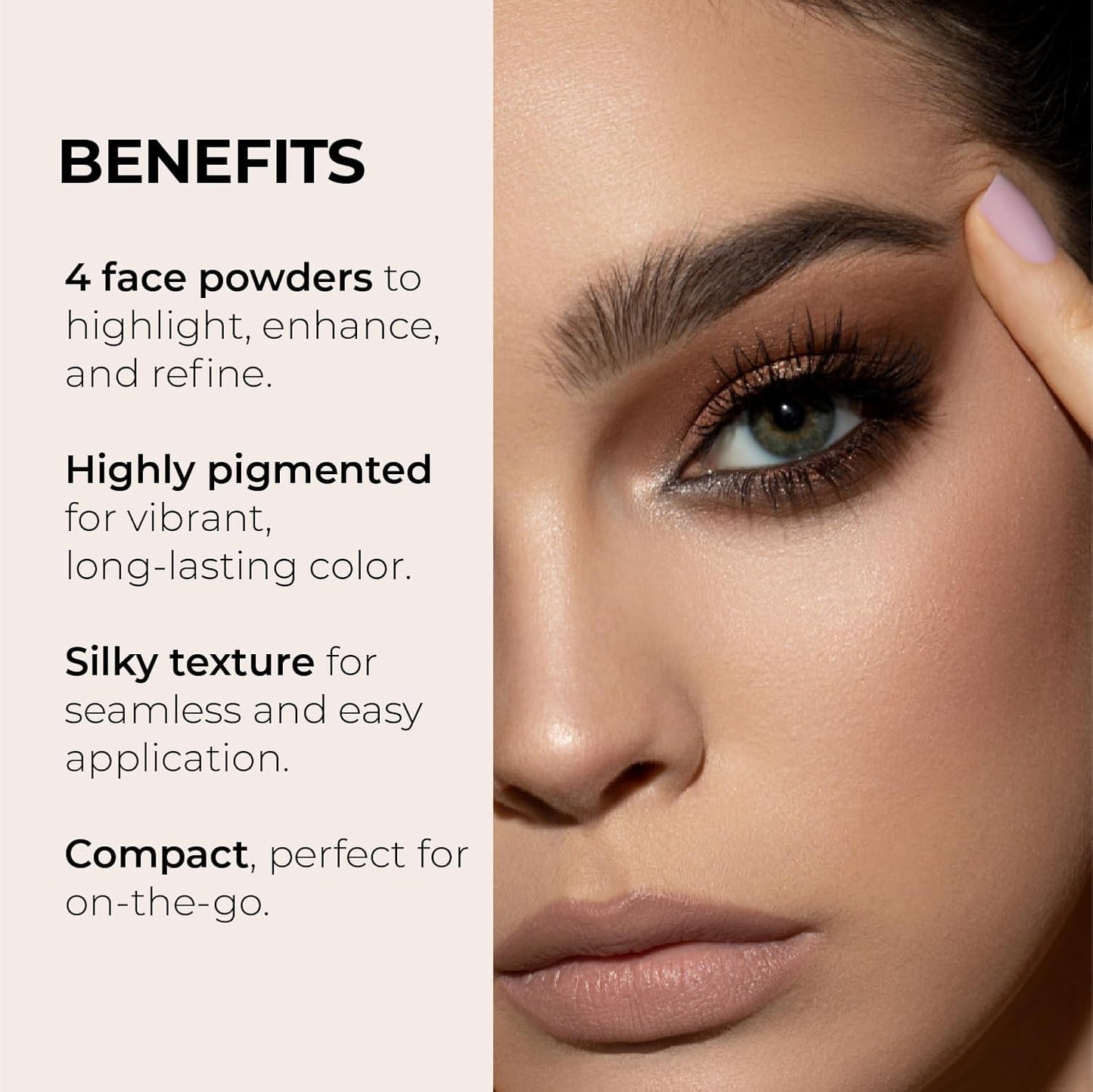 LUMINESS Face Time Essentials Face Palette - Includes Bronzer, Blush, Highlighter, Face Powder and 6 Eyeshadows - Highly Pigmented, Long-Wearing Makeup Palette - Silky Smooth, Easy to Blend