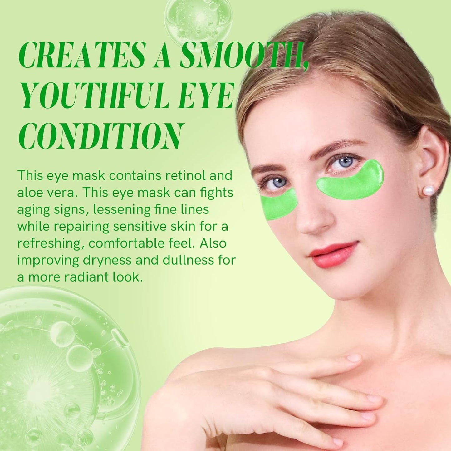 Under Eye Patches with Retinol and Aloe Vera Eye Mask for Dark Circles and Puffiness, Face Mask Skin Care Products 30 Pairs