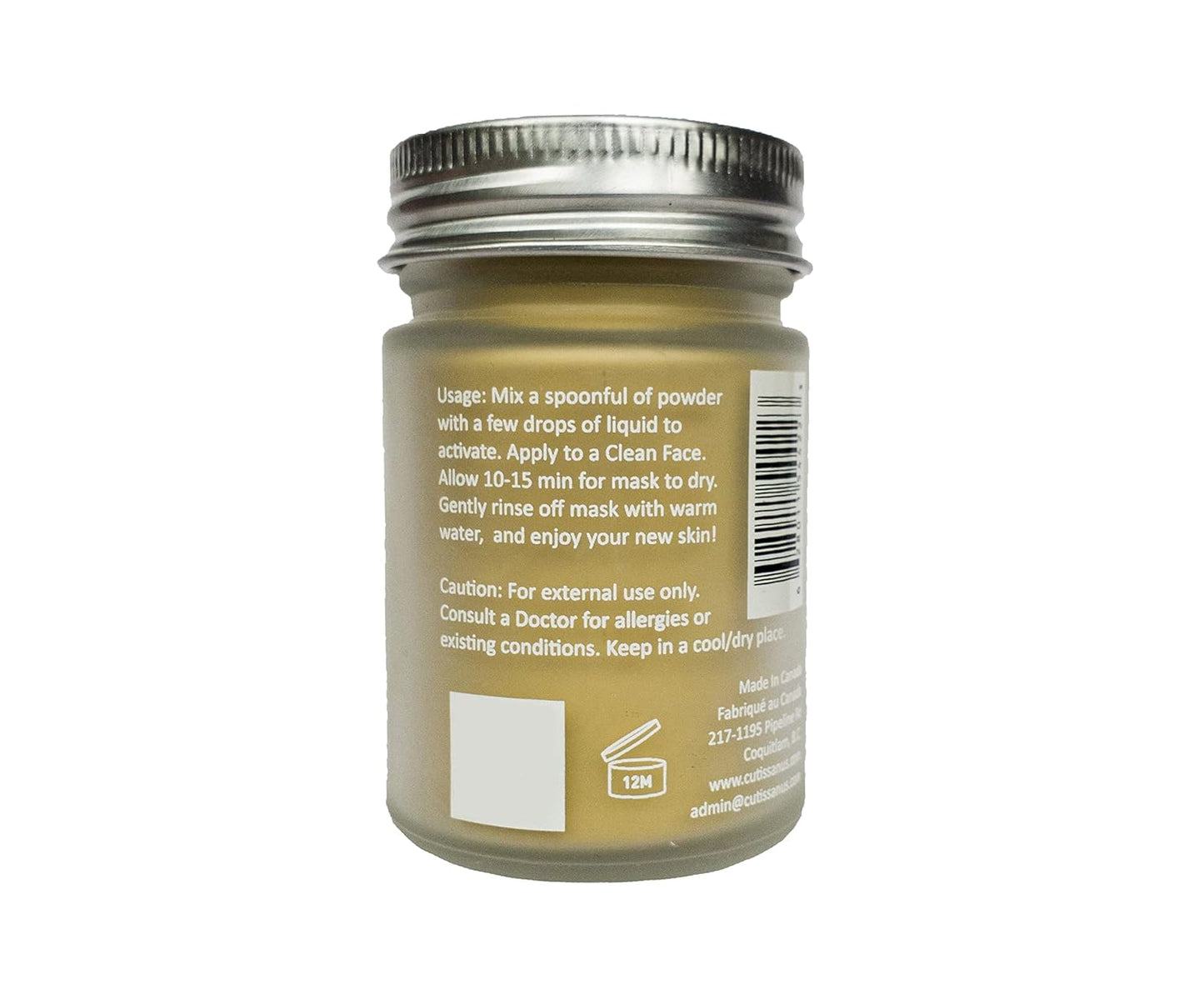 100% Natural Vitamin B Clay Exfoliating Face Mask 120g All Clay & No Water