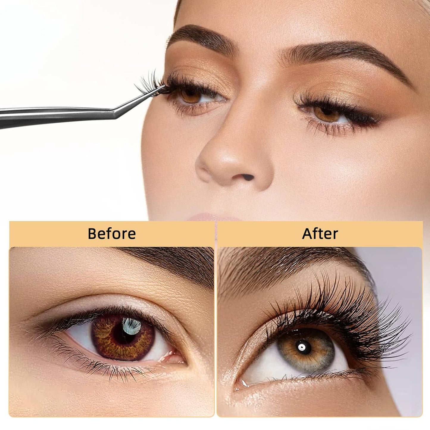 QUEWEL Cluster Lashes 240Pcs Individual Lashes 20D 0.07D Curl Mix8-14mm Lash Extensions Clusters Lashes Soft&Natural False Eyelashes Individual DIY Eyelash Extension at Home(20D 0.07D MIX8-14)