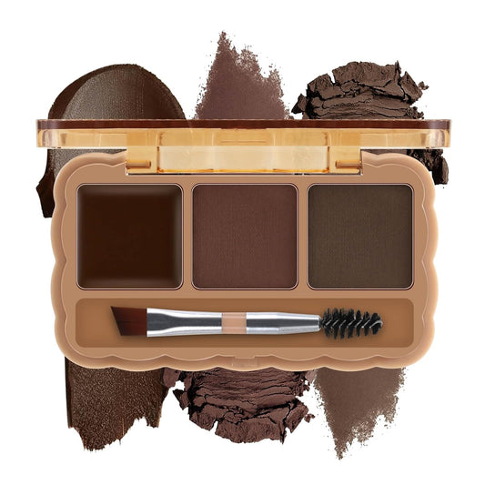 Boobeen Eyebrow Palette, 7 Colors Brow Powder Kit, Eye Brow Pomade with Double-ended Brush, Long-lasting Eye Makeup Kit, Sculpt & Define Eyebrows, for Beginners
