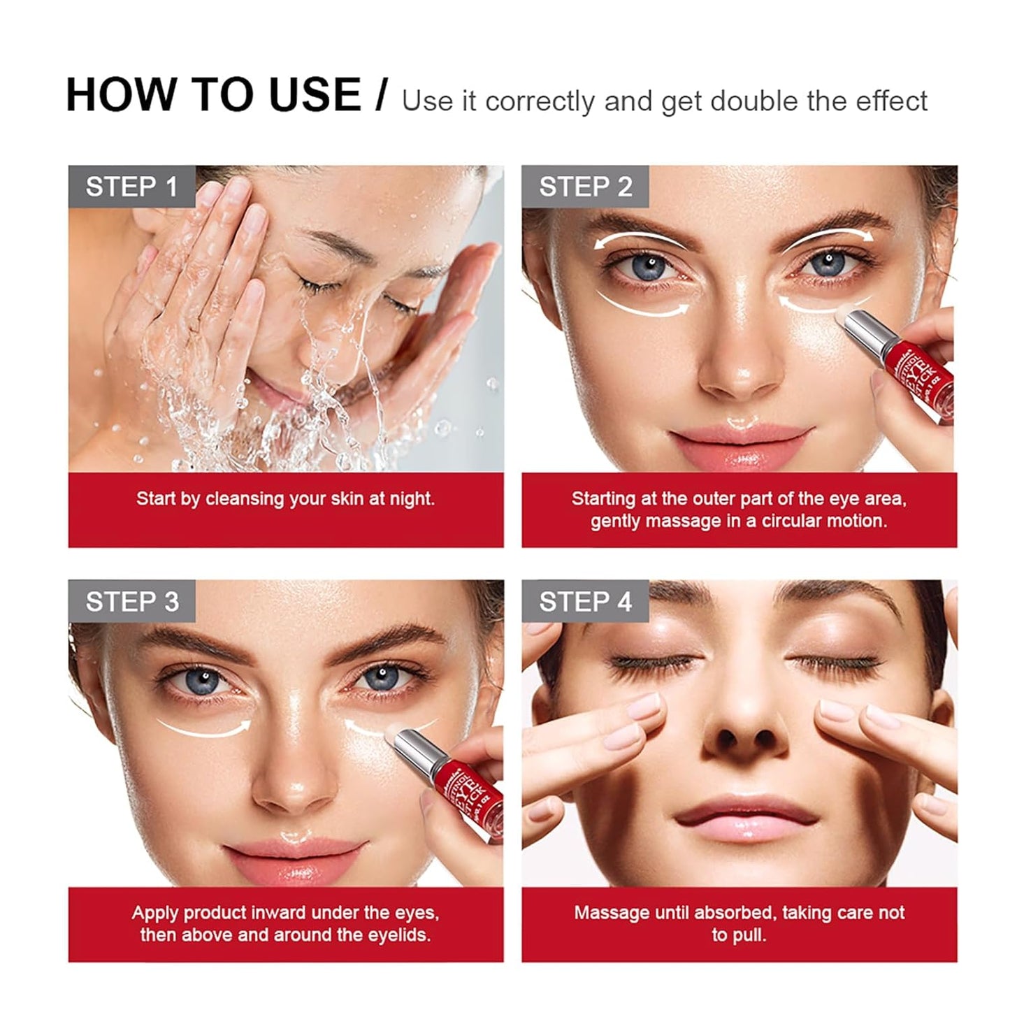Retinol Eye Stick With Collagen,Hyaluronic Acid For Dark Circle, Wrinkles,Visible Results in 3-4 Weeks,Anti Aging Under Eye Cream, Retinol Eye Cream For Puffiness and Bags Reduces Fine Lines