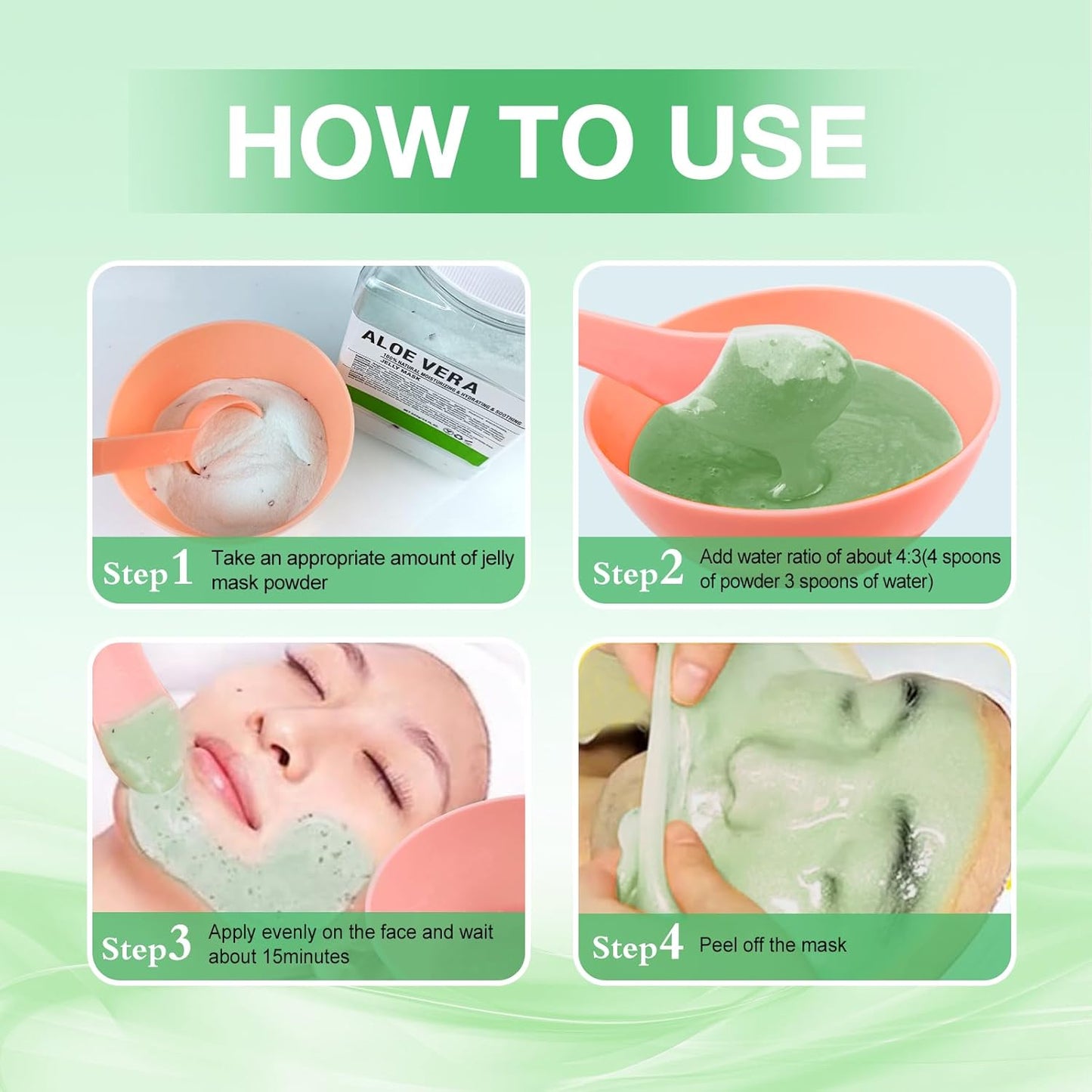 Jelly Mask for Facials Professional, Hydrating & Moisturizing Peel-Off Natural Gel Face Mask SkinCare, Professional Spa Use Jelly Face Masks, Deep Hydration & Glow 23 Fl Oz (Aloe Vera)