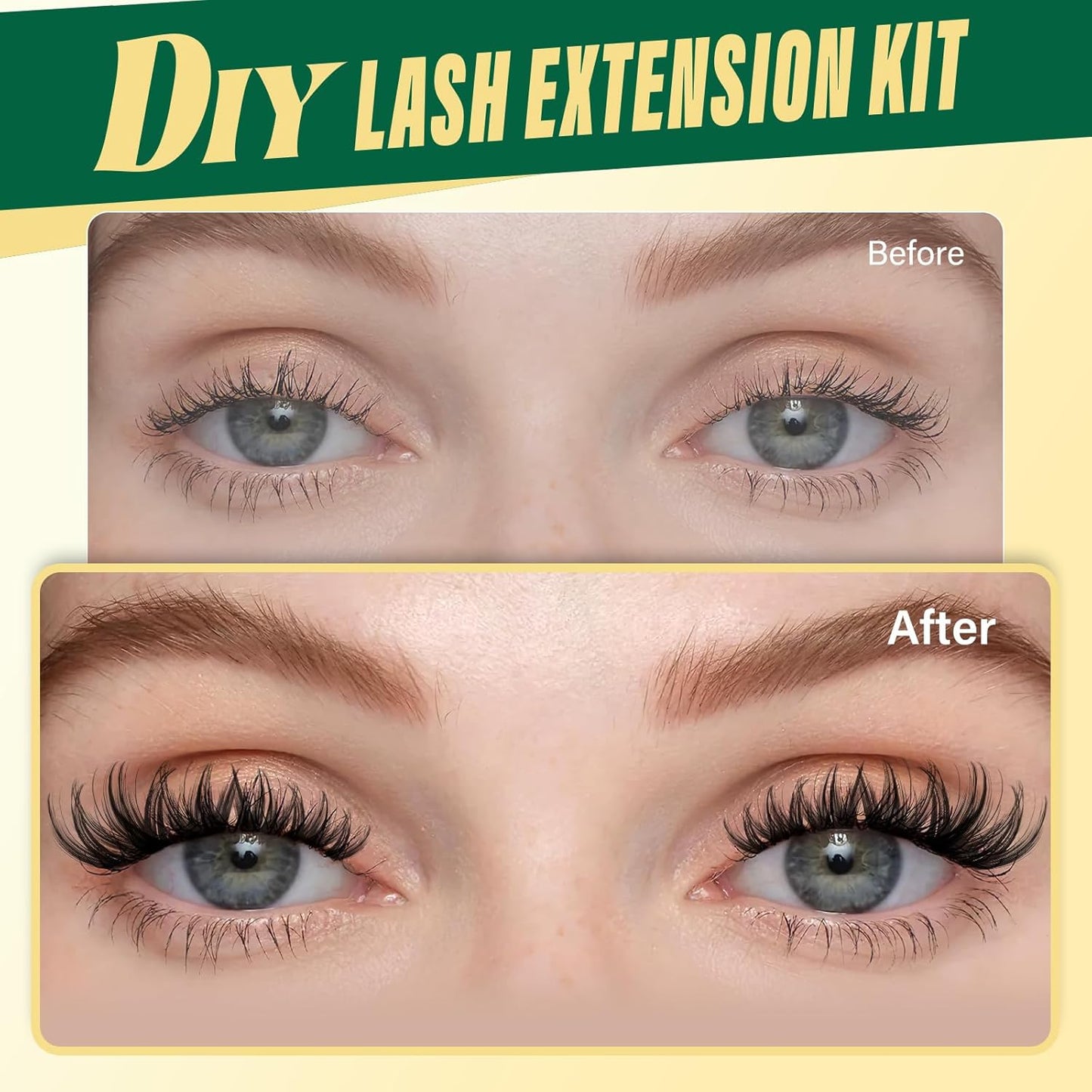 KEYYOULASH Lash Clusters Kit 120pcs 8-18MIX Lash Extension Kit Widespan Volume Lash Clusters with Bond and Seal,Remover,Applicators for DIY Eyelash Clusters at Home (KY01 Kit)