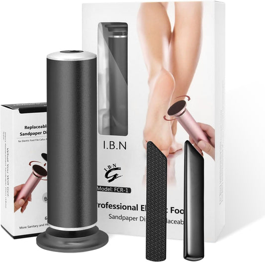 Electric Foot Callus Remover with Hand Callus Remover, Adjustable Speed Professional Electric Foot File Filer Sander Pedicure Tools for Feet Heel Dead Cracked Skin Women Men Use (Black)