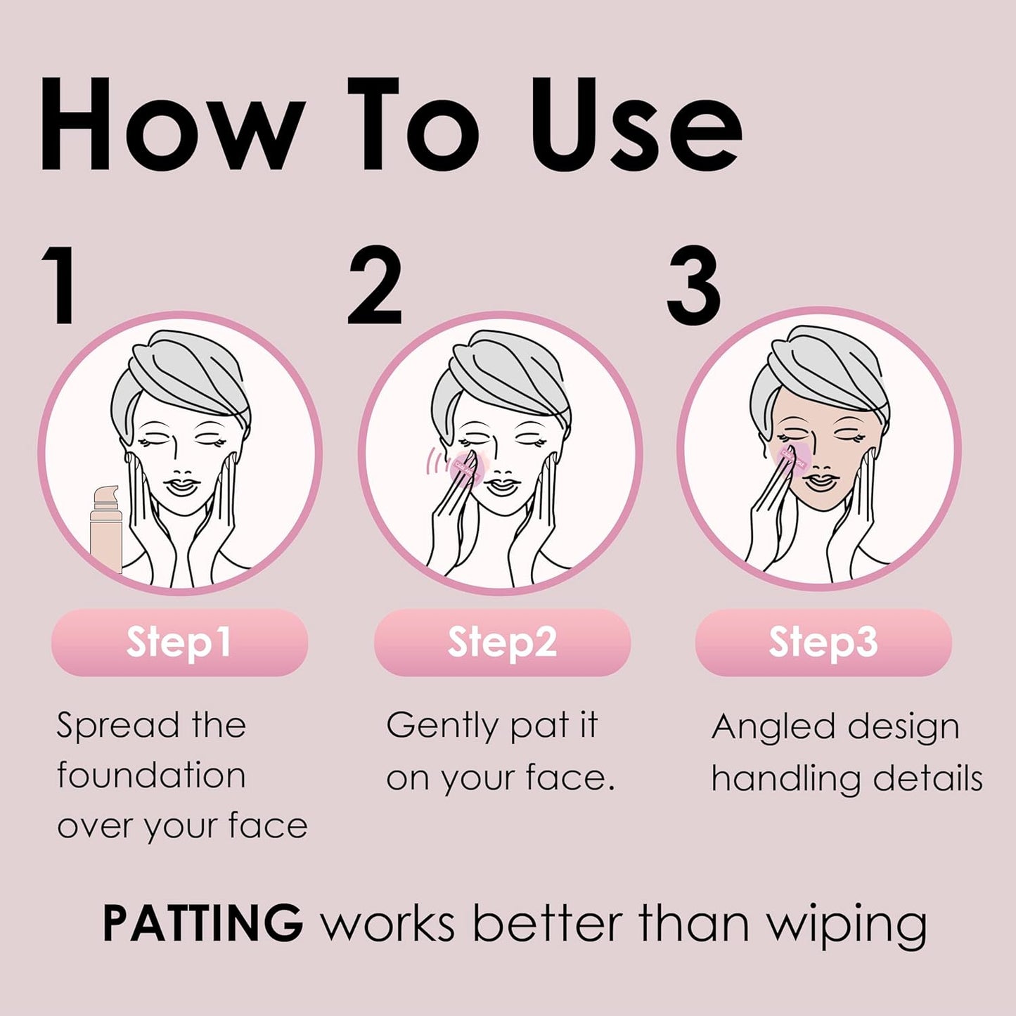 5Pcs Pale Pink Makeup Sponge For Foundation Concealer And Powder, Latex free Blender Sponge For Natural And Easy Makeup Soft Long-lasting And Beginner-friendly, Medium