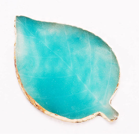 1 Piece Nail Art Palette Nail Polish Palette Mixing Palette Makeup Plate Nail Plates for Nail Art Nail Tip Holder Nail Art Display (Blue Leaf)