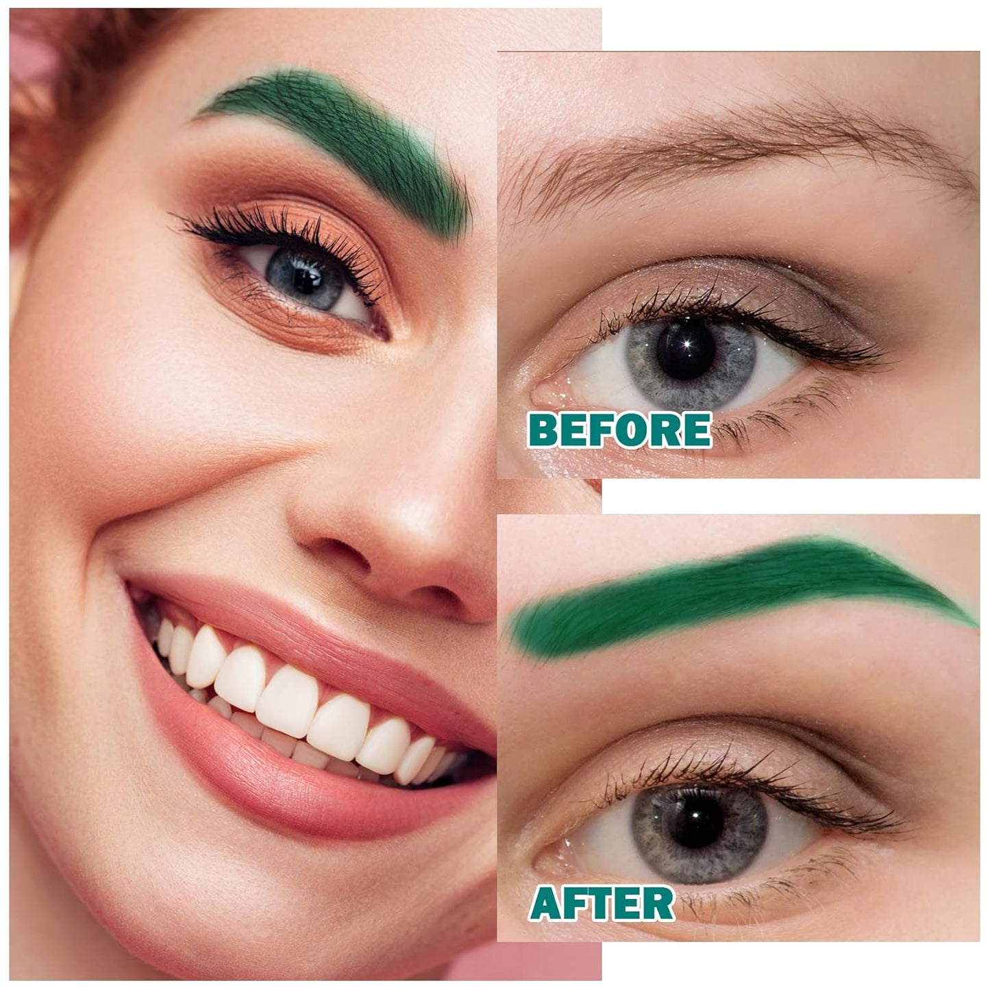 Eyebrow Pomade Cream,Brow Pomade Gel Naturally Long Lasting Waterproof,Delicate and Smooth Eye Brow Makeup Cosmetics with Eyebrow Brush - Green