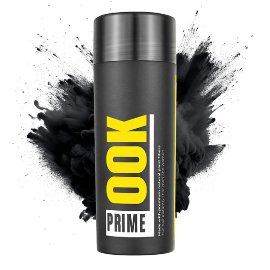 PrimeLook Hair Building Fibers, Luxurious Building Fibers for Thinning Hair, Superior Formula for Men & Women, Instant Volume, Matches Colors (27.5g, Black)