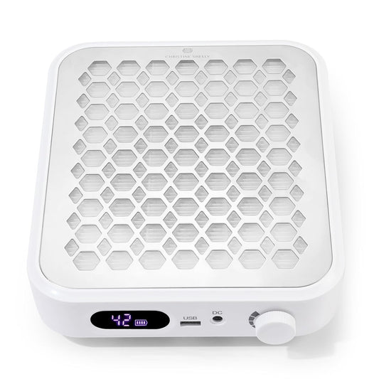 Nail Dust Collector, Rechargeable Dust Collector Nail Tech, Powerful Vacuum Fan Vent Dust Collector Extractor Dust Suction Machine for Acrylic Nails Polishing, Nail Salon&Home