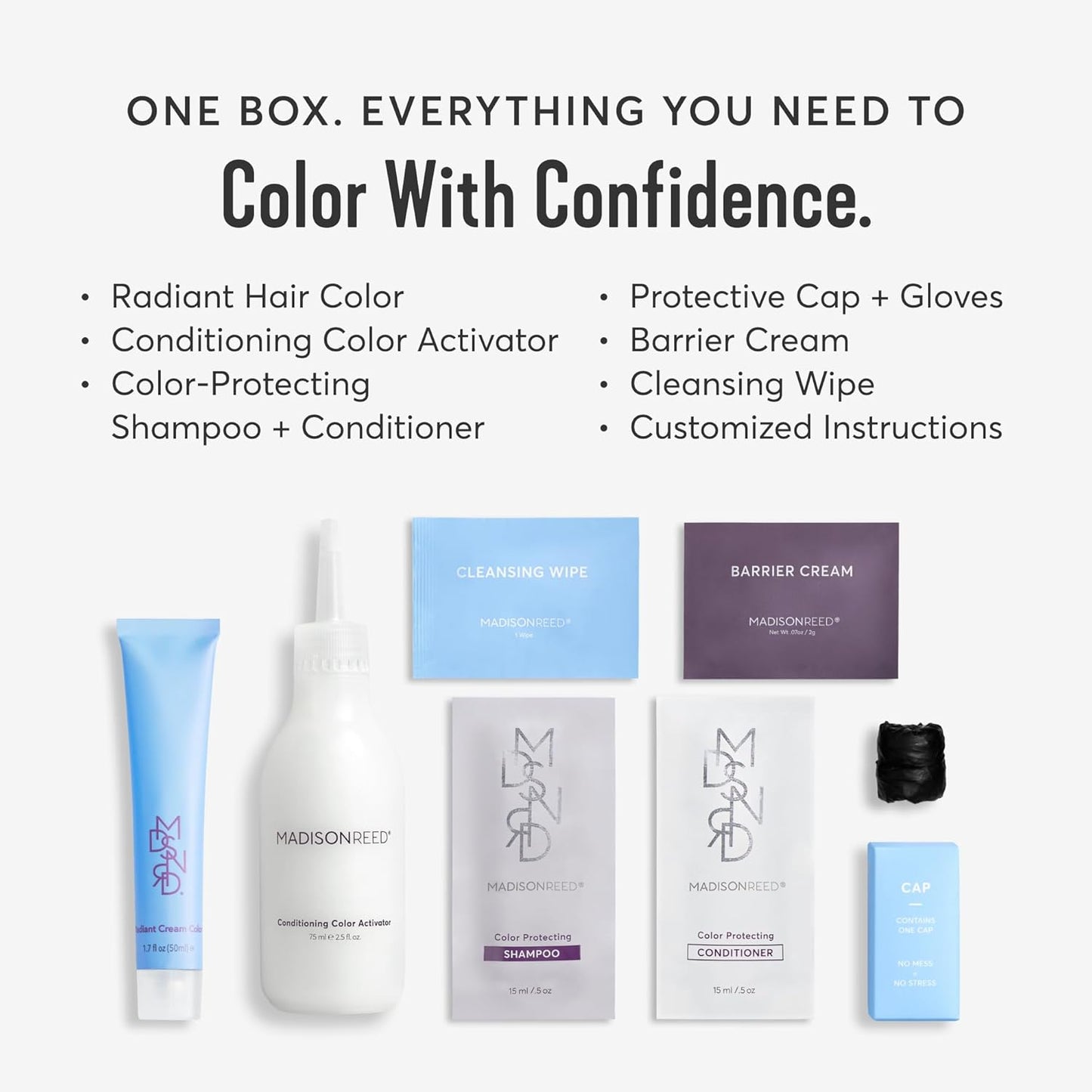 Madison Reed Radiant Hair Color Kit | 4NA Darkest Ash Brown with Cool Smoky Undertones (Messina Brown) for 100% Gray Hair Coverage | Dimensional Permanent Hair Dye | PPD-Free & Ammonia-Free | 1 Pack