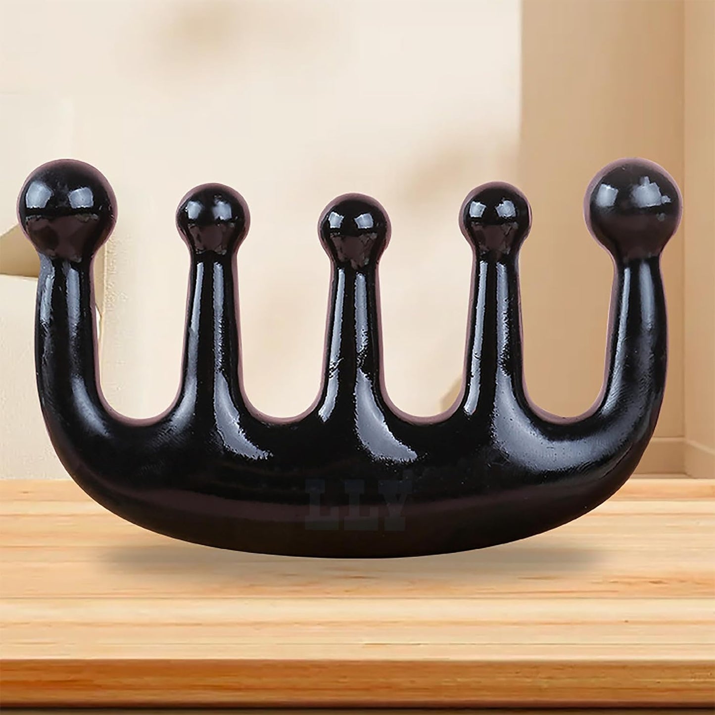 LLY Multifunctional Scraping Massage Comb. Natural Black Sibin Bian Stone. Beauty & Health Care, Relieves Wrinkles, Muscles & Acupoints