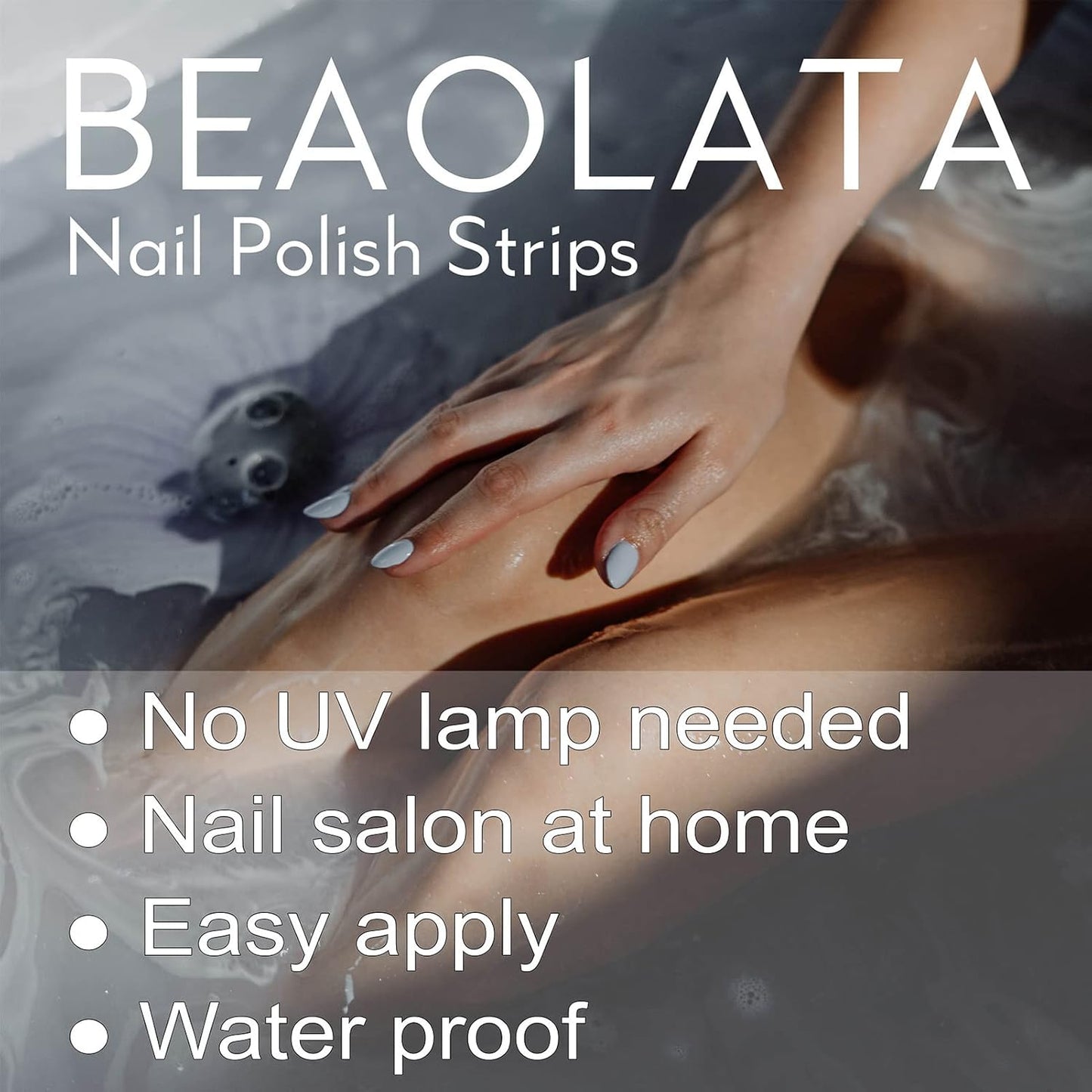 Nail Polish Strips, 32PCS Salon Quality Wraps, Long Lasting Gel Nail Stickers for Women Easy Apply& Remove (Molten Heartbeat Red)