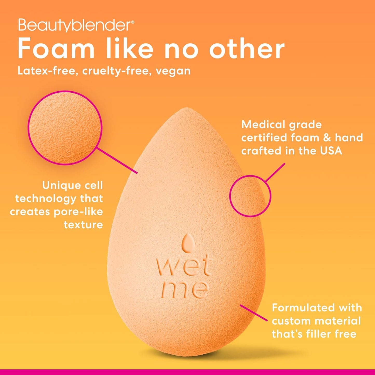 Beautyblender® | Beam Color Changing Beauty Blender Makeup Sponge, Super-Soft Foam Easily Blends Foundations & Creams, Made in USA, Reusable, Washable, Streak Free Application, Heat Activated