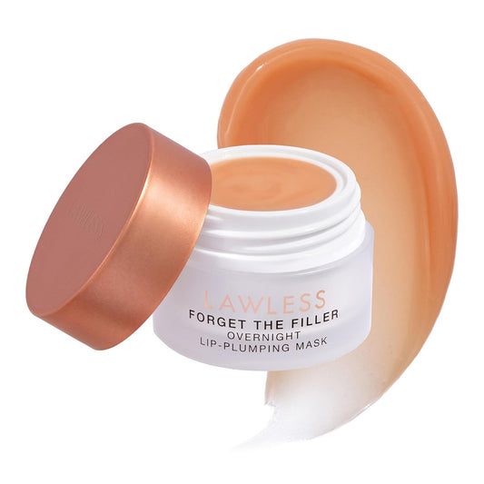 LAWLESS Women's Forget The Filler Overnight Lip Plumping, Birthday Cake, 0.28 Ounce