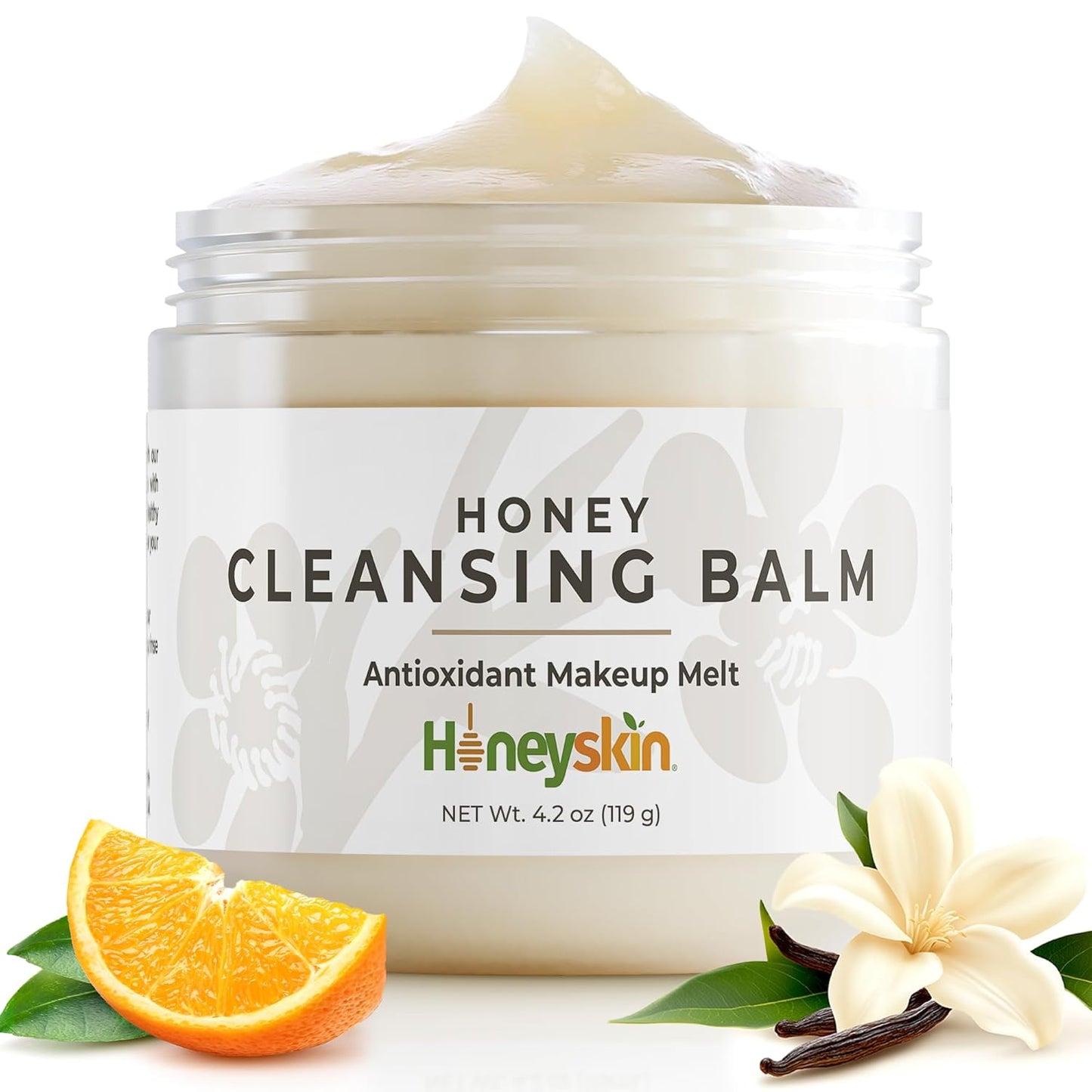 Honey Cleansing Balm Makeup Remover - Face and Eye Makeup Remover for Sensitive Skin Face Wash - Hydrating Facial Cleanser and Gentle to Face Makeup Melting Balm (4oz)