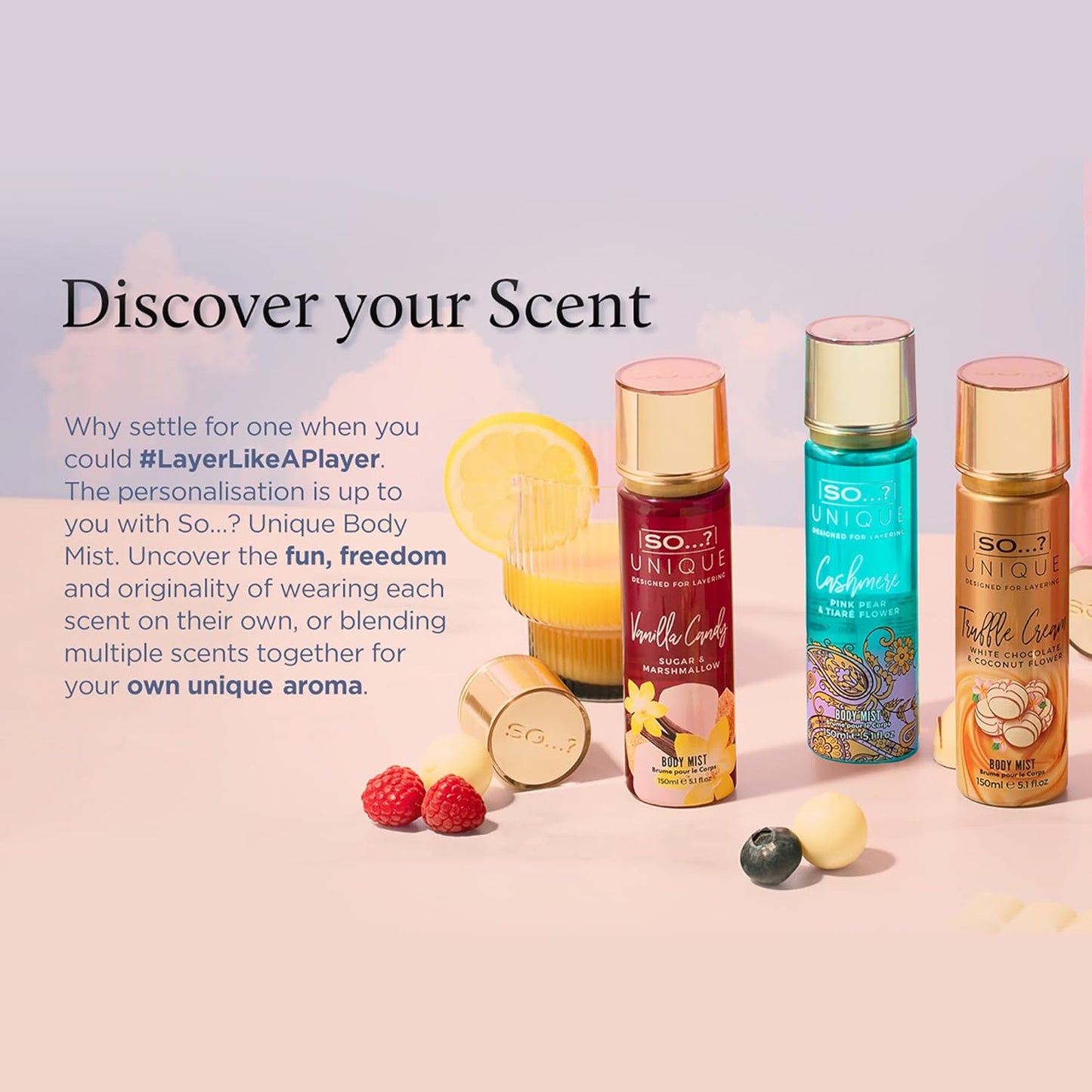 So...? Unique Body Mist - Truffle Cream for Women - 5.1 oz Body Mist - Pack of 2