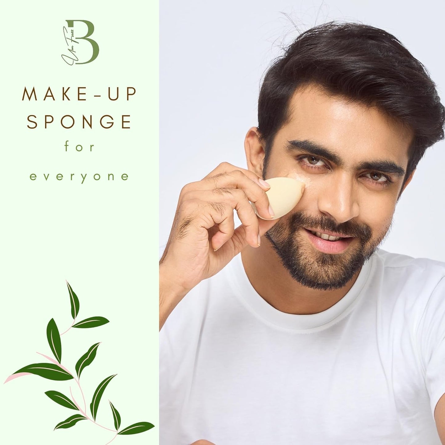 Green Tea Beauty Sponge - Plant-Based, Eco-Friendly, Cruelty-Free, Dye-Free & Latex-Free Blender, Biodegradable & Vegan Makeup Sponge, Makeup Blender, Perfect for Liquid & Powder (1 Count)