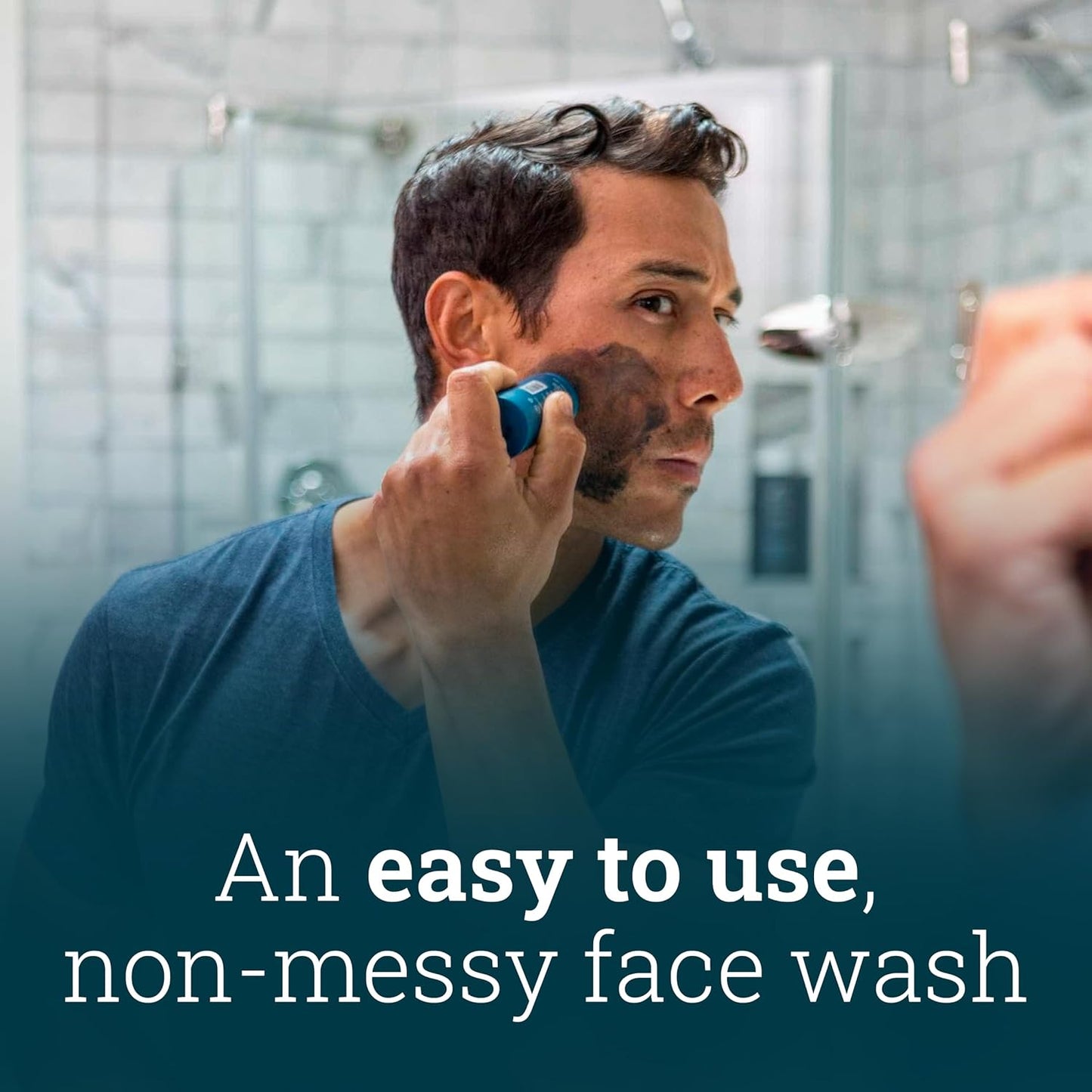 Oars + Alps Exfoliating Face Wash Stick, 2-in-1 Cleanser & Exfoliant with Activated Charcoal & Alpine Moss, Dermatologist Tested, Spill-Free, Travel Size, 1.2 Oz