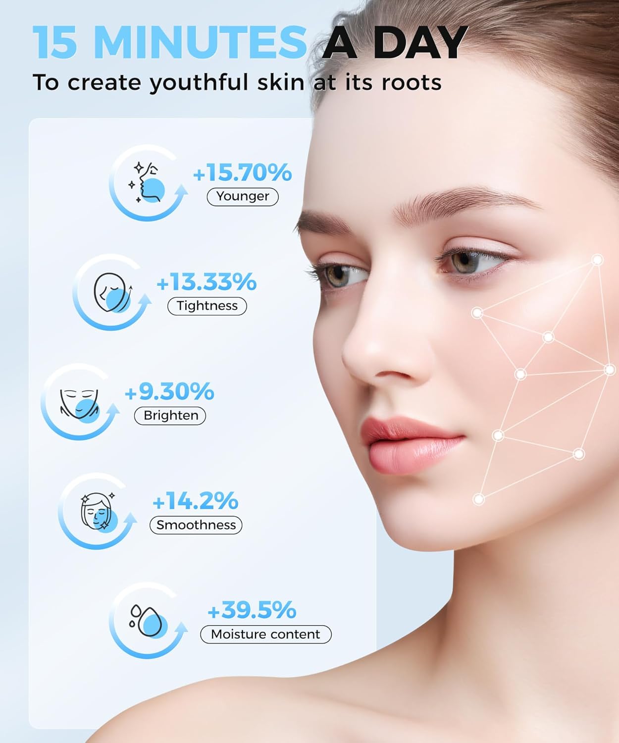 Yahi LED Face Mask Light Therapy, Red Light Therapy for Face, 7-1 Colors LED Facial Skin Care Mask, 175 High-Density Light Beads, Black