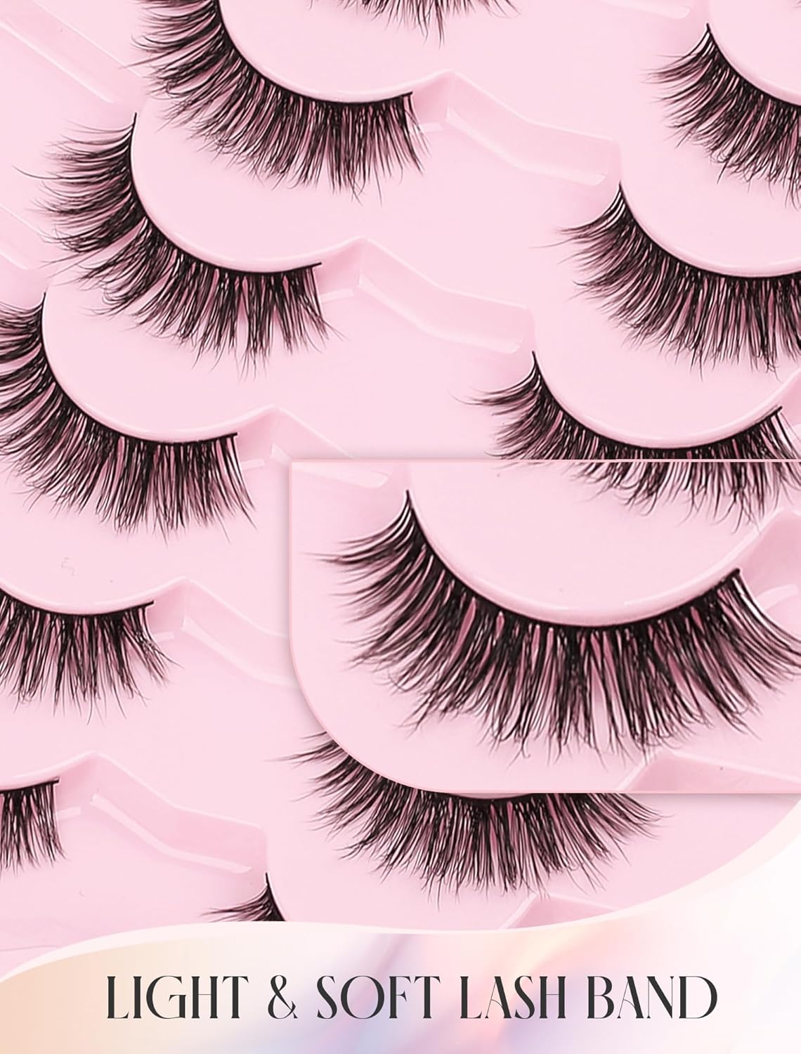 Natural Lashes Mink Natural Eyelashes False Eyelashes Natural Look False Lashes Wispy Eye Lashes Cat Eyelashes Fake Lashes KD01