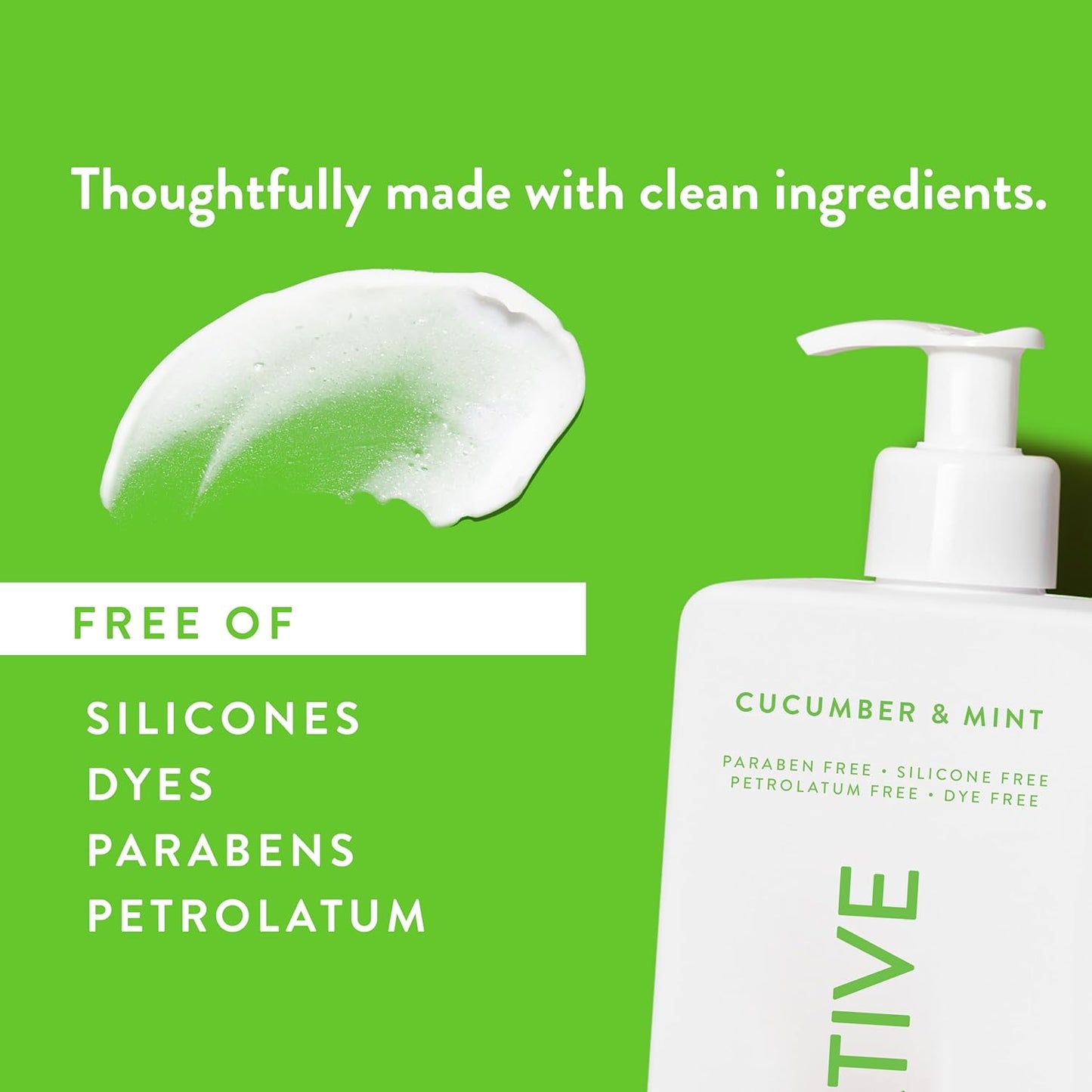 Native Body Lotion Contains Naturally Derived Plant-Based Moisturizers for Women and Men | Restores Dry Skin, Cucumber & Mint, 16.5 fl oz