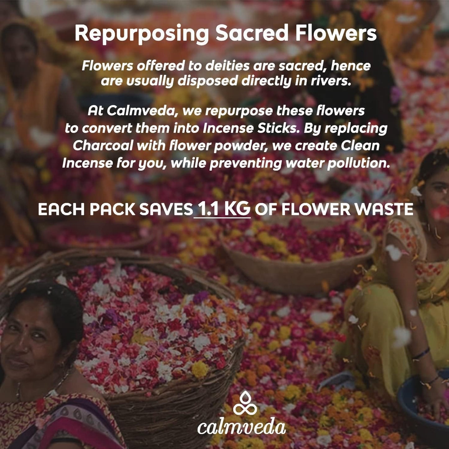 Fresh Lavender Incense for Calming - 80 Charcoal Free Incense Sticks, Made from Upcycled Flowers | Organic Incense Sticks Non Toxic | Use for Relaxation & Improves Sleep