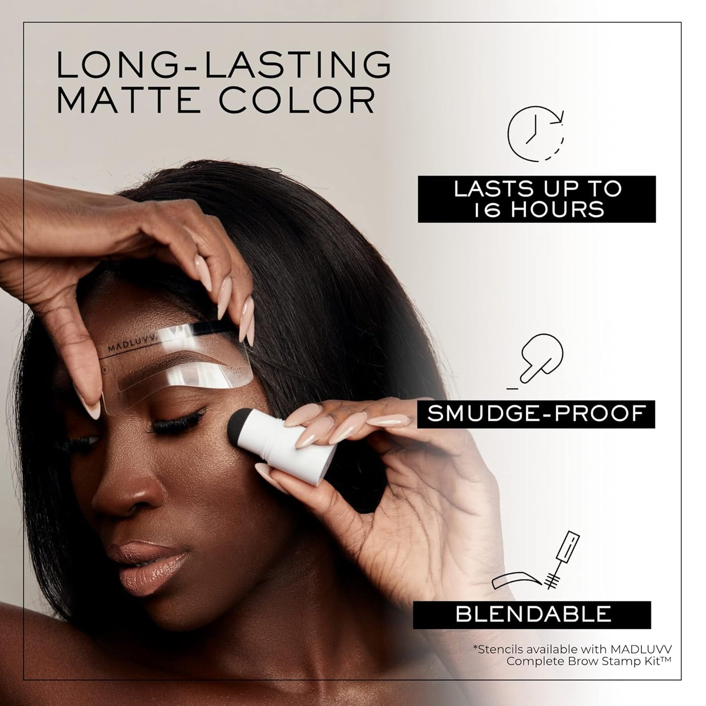 MADLUVV Brow Stamp Refill* - Color Stamp for Brows & Root Touch Up for Women & Men, Instantly Conceal Hair Loss, Grey Hair, Thinning Hair with Stain-Proof/Smudge-Proof Powder Formula (Auburn)