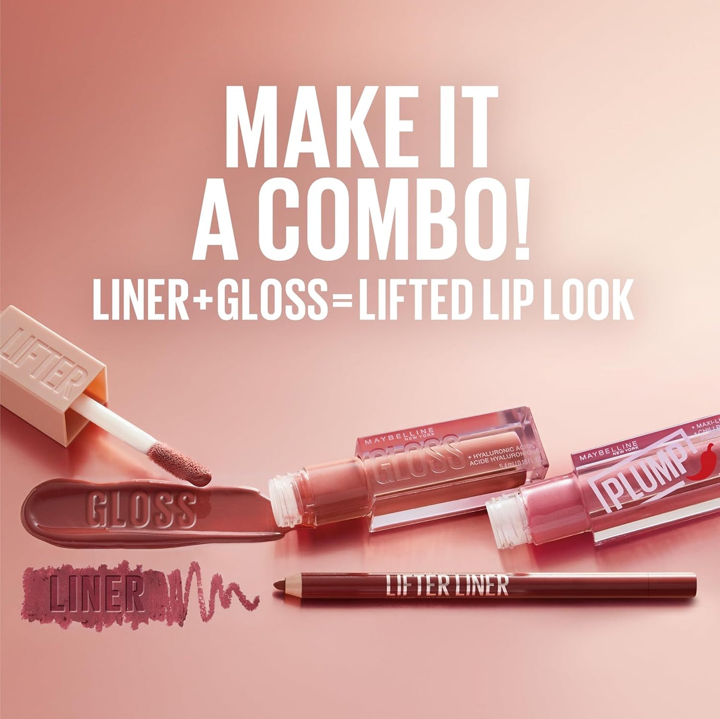 Maybelline Lifter Gloss, Hydrating Lip Gloss with Hyaluronic Acid, High Shine for Plumper Looking Lips, Pearl, Silver Pearl Clear, 0.18 Ounce