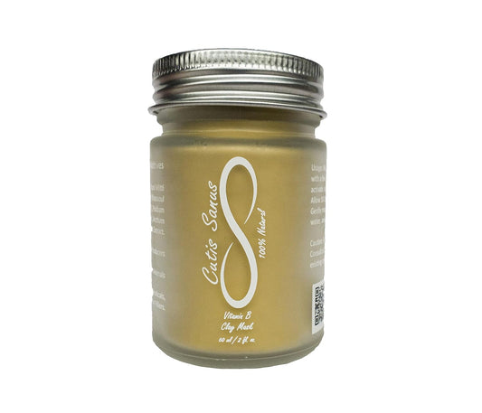 100% Natural Vitamin B Clay Exfoliating Face Mask 120g All Clay & No Water