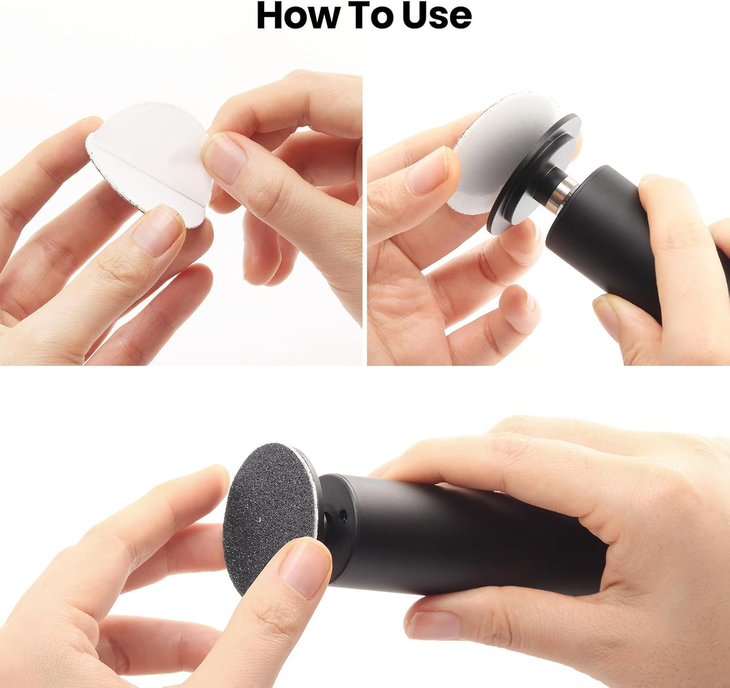 120pcs Replacement Sandpaper Refill Discs for Electric Foot File Callus Remover Tool for Men Women Dead Cracked Hard Skin (60 Grit+60 Grit)