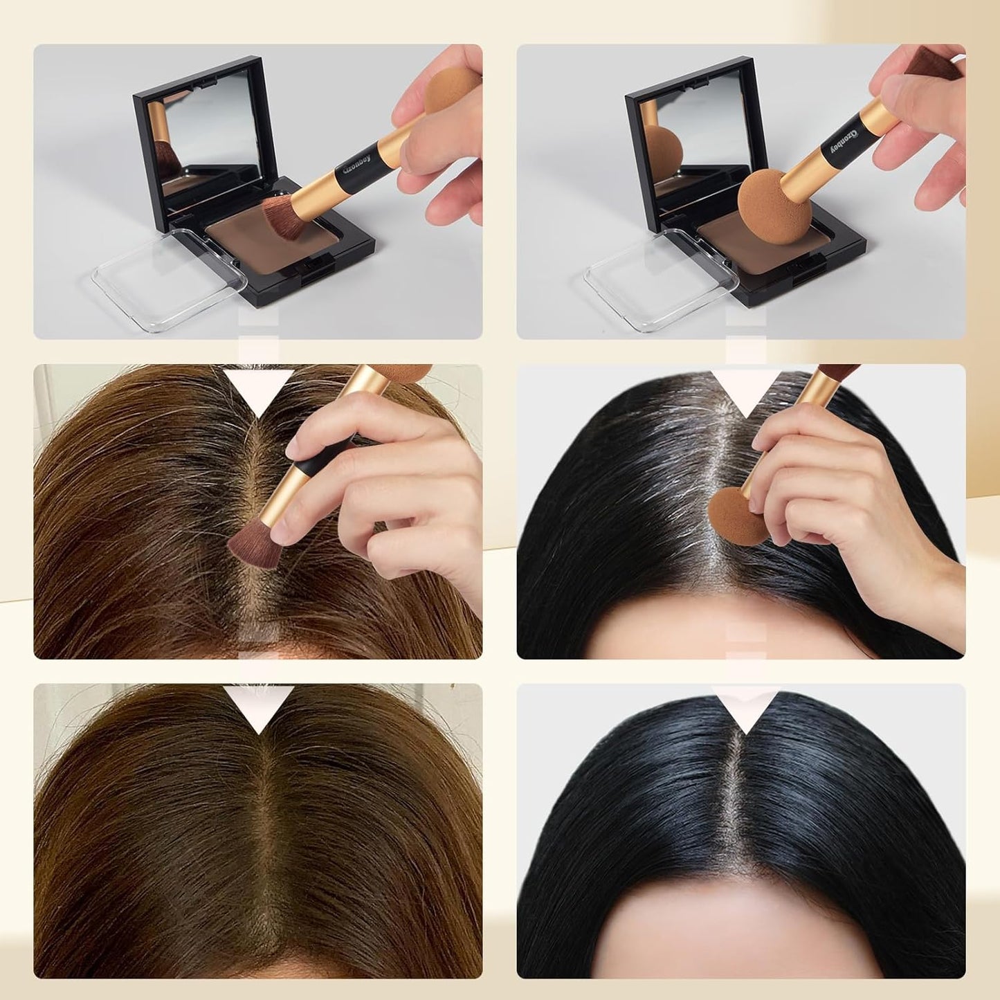 New Root Touch Up Hair Color,Hair Fibers for Thinning Hair,Cruelty Free Hairline Powder - Instantly Cover Touch Up, Hair Color Root Touch Up Powder, Hair Thickener for Women & Men (Dark Brown)