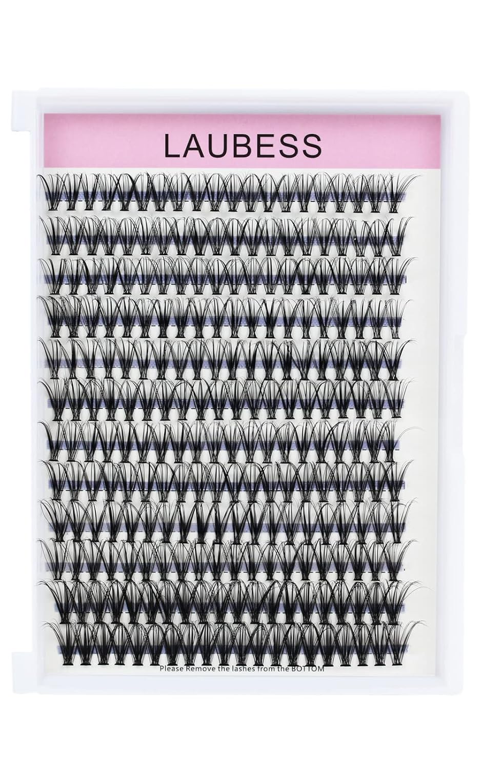 Lash Clusters LAUBESS Individual Lashes Waterproof Eyelash Clusters Mixed Tray Cluster Eyelash Extensions Soft Cluster Lashes for Beginners(20D-0.07D-14)