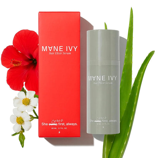 Hair Elixir Serum - Smooth Frizz-Free Hair Instantly - 80ml Heat Protectant - Daily Styling & Overnight Treatment - Lightweight Formula with Hibiscus & Meadowfoam Extracts